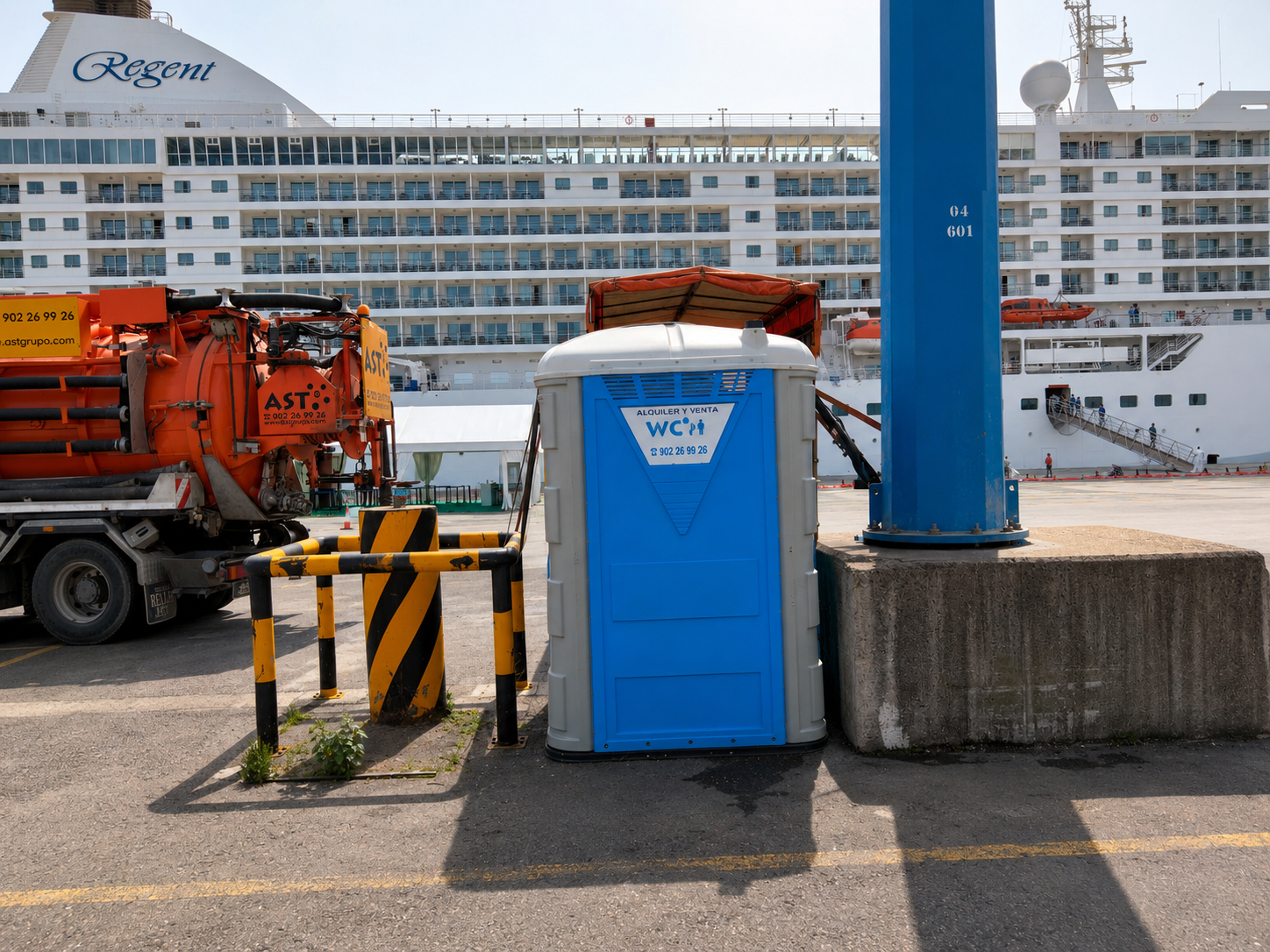 WC portátil en servicio profesional